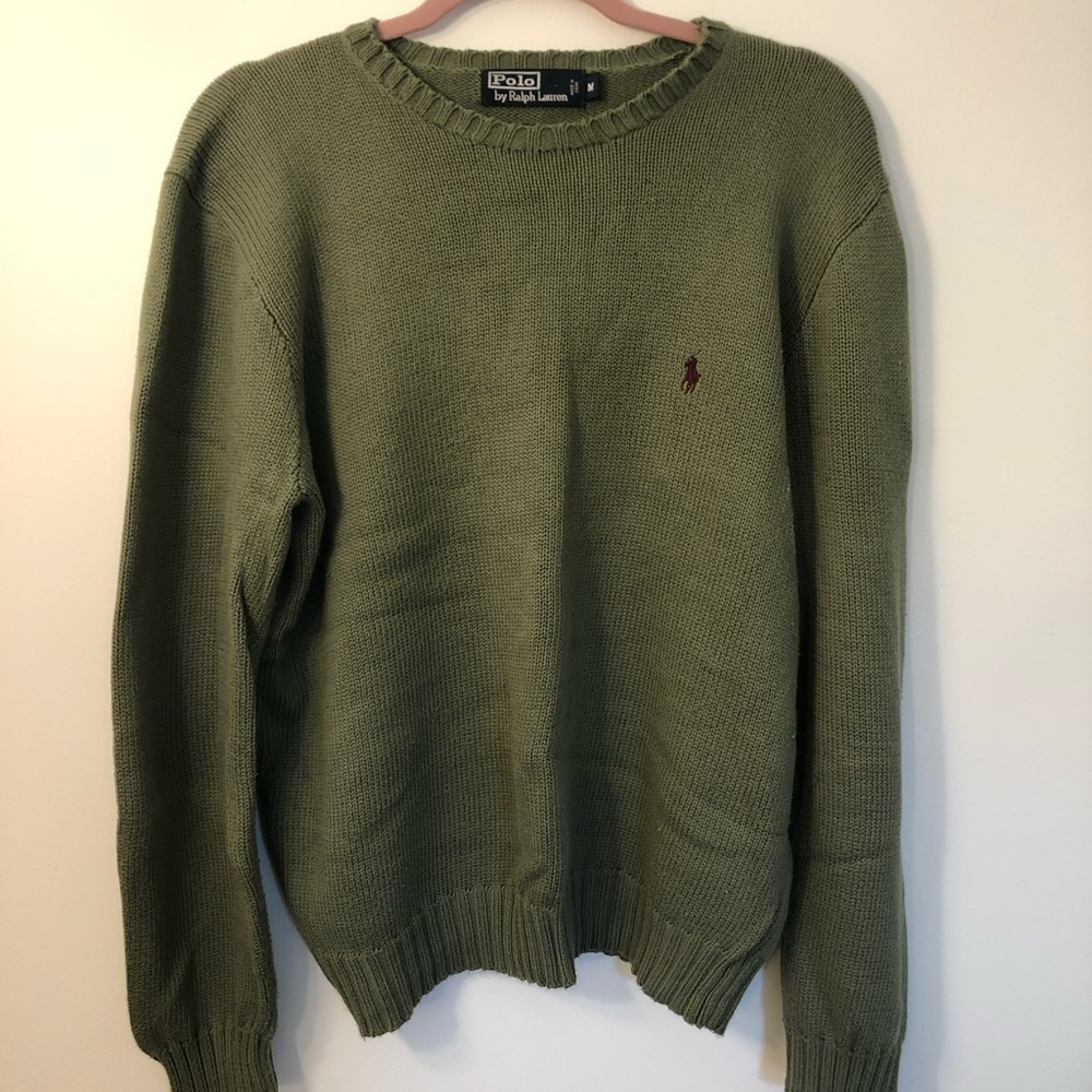 Green Polo crewneck sweater